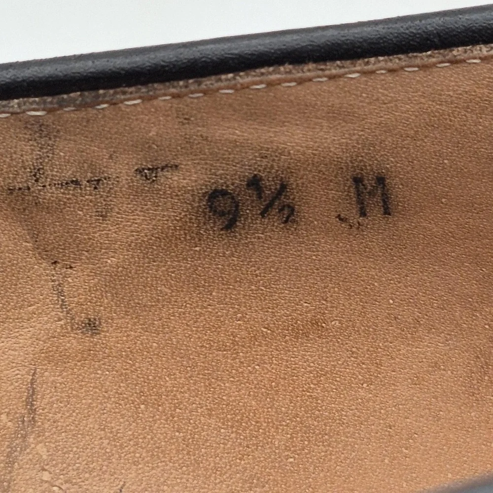 Nordstrom Shoes Mens Size 9.5 Black Leather Tassel Loafers‎ Dress Wingtip Italy